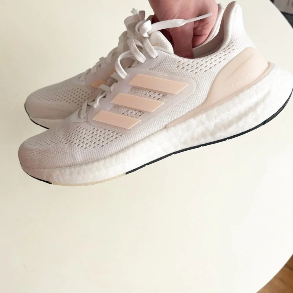 Adidas Women’s Pureboost 23 Running Shoes Size 10.5 White Pink - Picture 5 of 12